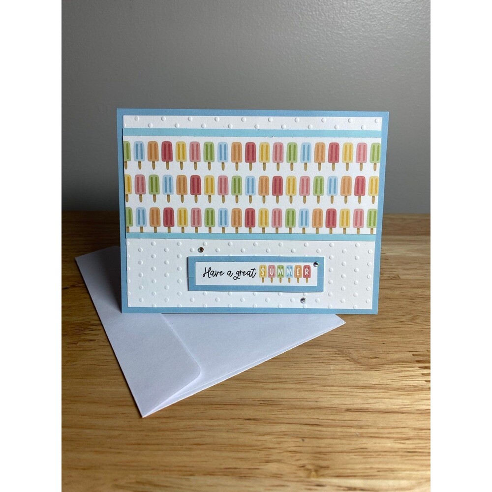 Handmade Summer Blank Greeting Card A2 & Envelope